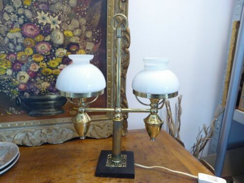 Lampe De Bureau Américaine Old England En Laiton Brunie - Style Ministère - LED