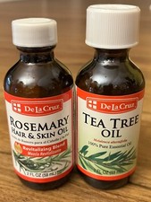 De La Cruz  Rosemary Hair  Skin Oil / Tea Tree Oil 2oz Each Price Is For Both 