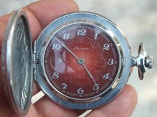 Vintage Molnija Molnia        18 Jewels USSR Russian Mechanical Pocket Watch.