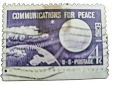 U.S. Postage #1173 Echo 1 Satellite Communications for Peace 4 cent stamp