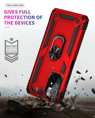 For Xiaomi Redmi 10 Case Ring Kickstand Cover +Tempered Glass