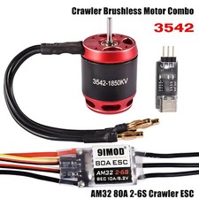 3542 1850/2250KV Brushless Motor 80A ESC Getriebe Combo für 1/10 RC Crawler Car