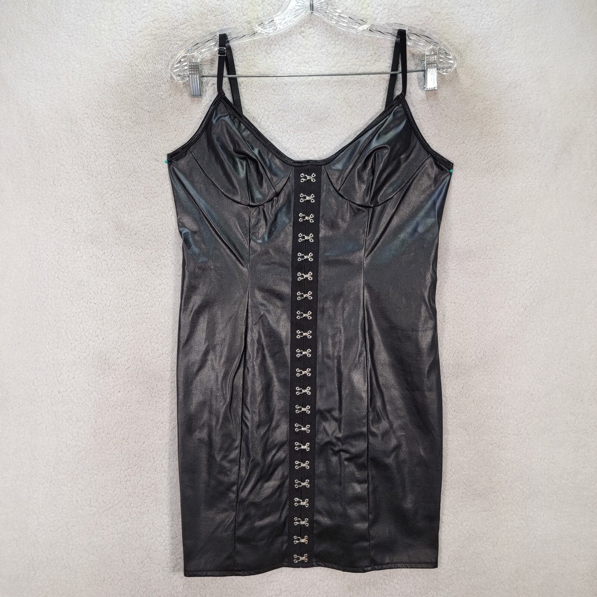 Black Faux Leather Sexy Sweetheart Hot Gogo Bodycon Mini Womens Dress Size L | eBay Black Faux Leather Sexy Sweetheart Hot Gogo Bodycon Mini Womens Dress Size L | eBay
