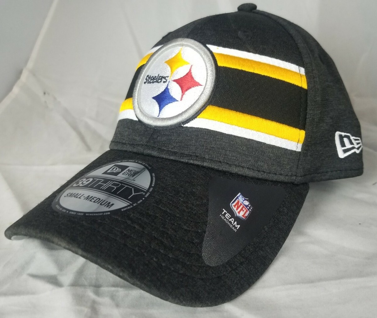 New Era Pittsburgh Steelers 3930 Stretc Fit Hat Gold SM/Med MSRP NFL