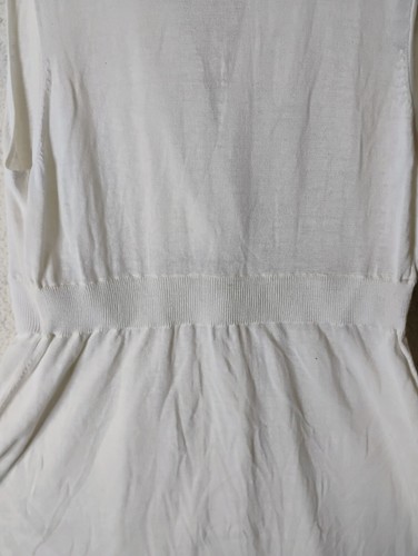 Peruvian Connection White Maxi Dress Large V Neck Sleeveless 100% Pima Cotton XL - Picture 9 of 10