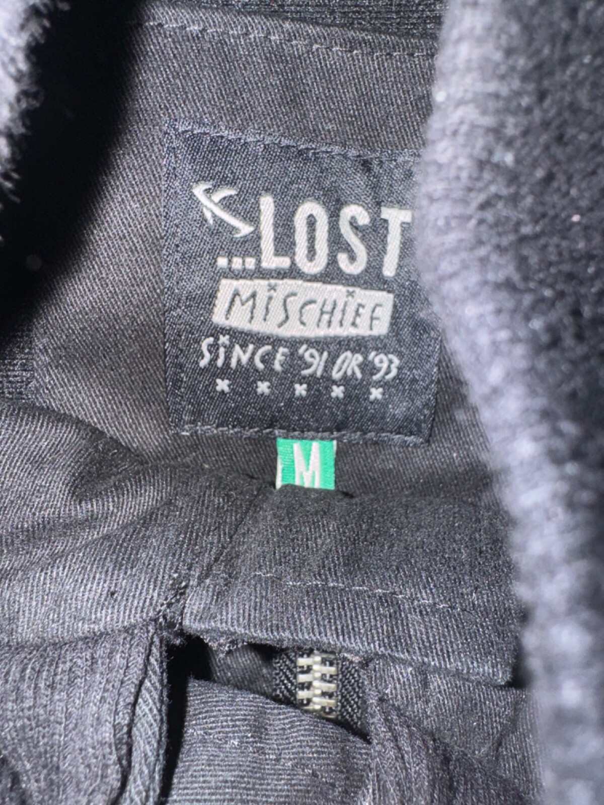 Lost Mischief Jacket  Size medium Black Unisex Li… - image 3