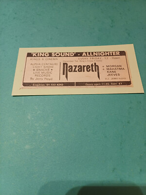 top music advert from Nazareth