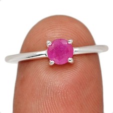 Natural Ruby 925 Sterling Silver Ring Jewelry s.7.5 CR69476