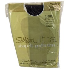 Silkies Ultra Shapely Perfection Pantyhose Sheer Black 110106 Womens Size Small