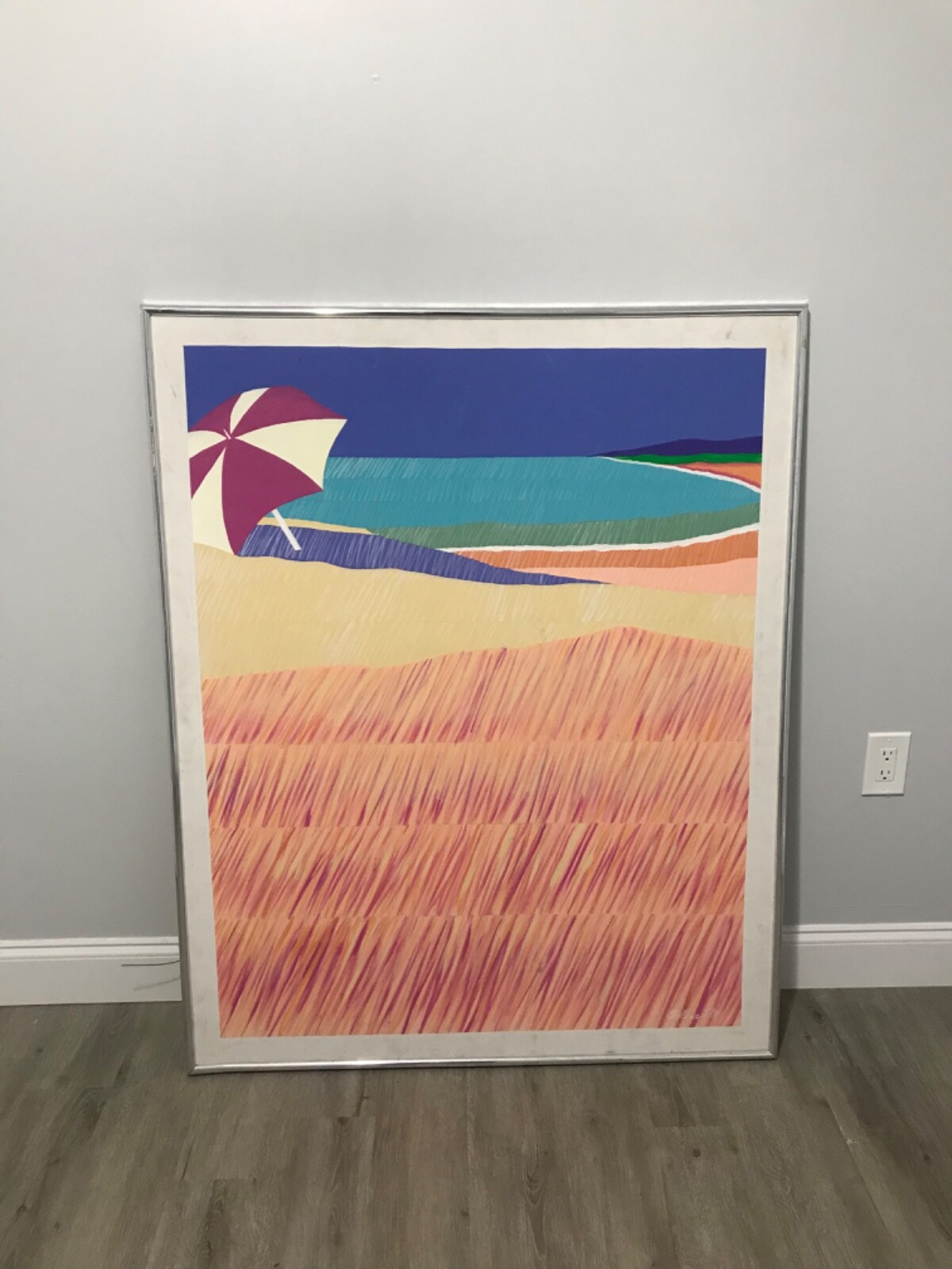 Vintage Chelsea's Umbrella Contemporary Canvas Art By Chelsea M.