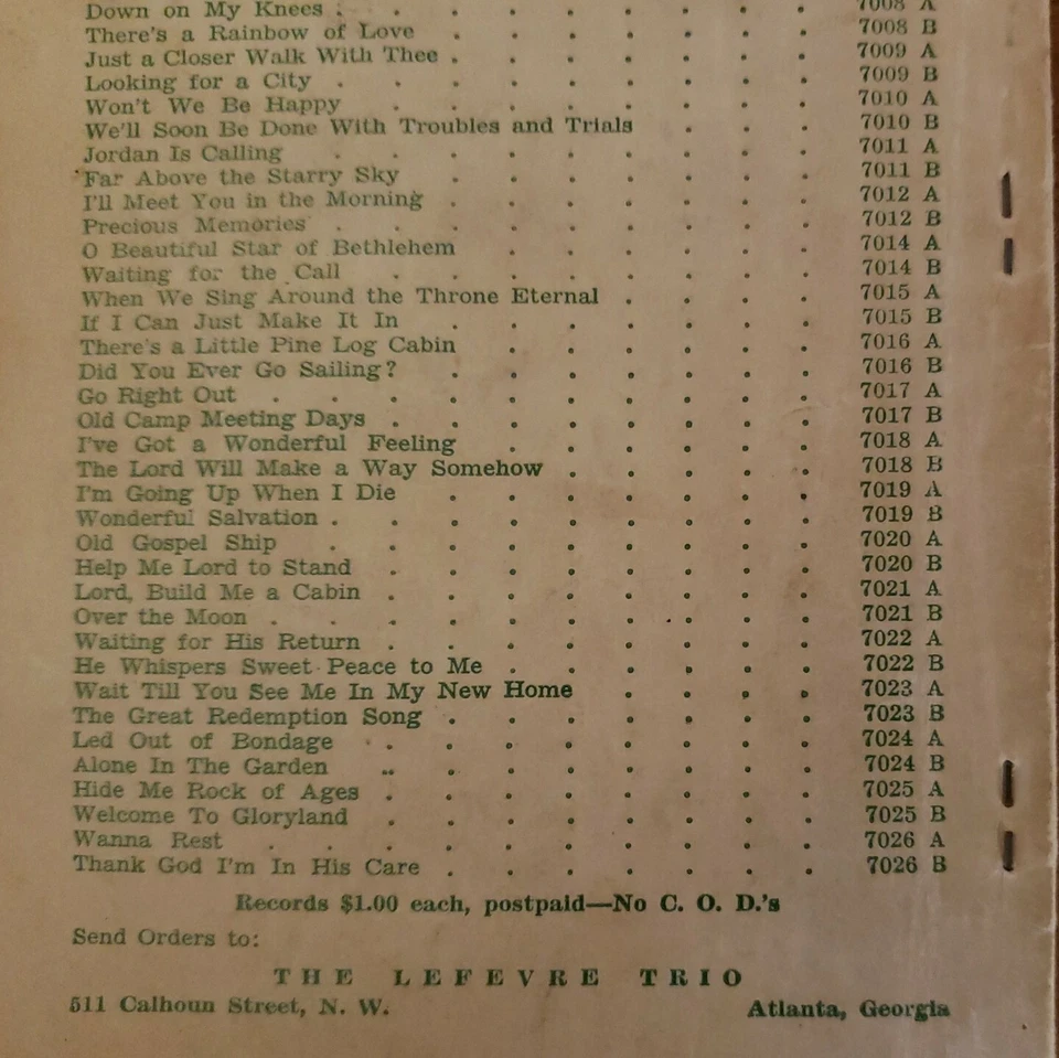 Cancionero de partituras Songs of Happiness The LeFevre Trio años 50 VENTA DIRECTA RARO Foto 4 de 4