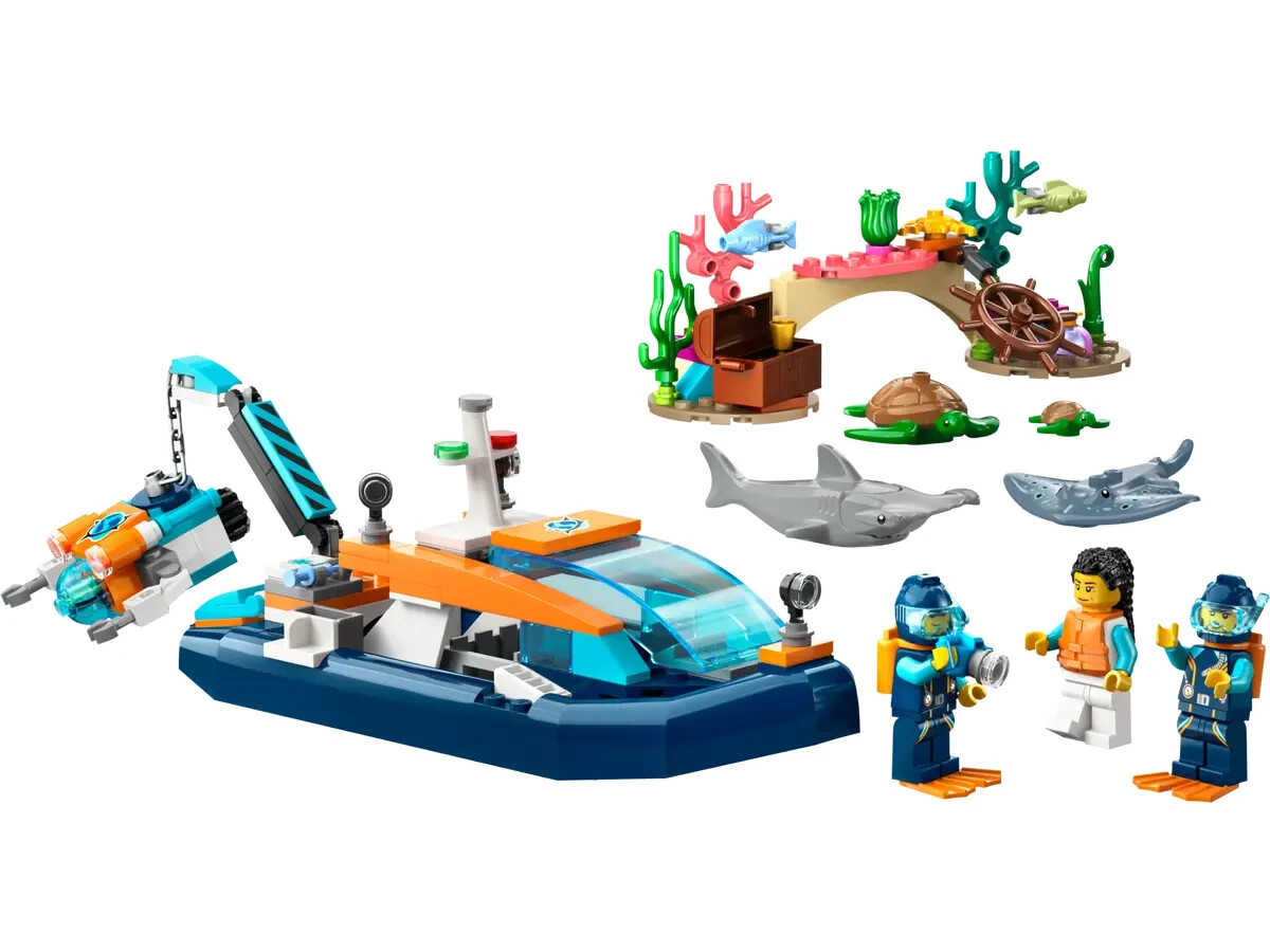 はる Amazon.com: LEGO City Explorer Diving Boat 60377 Ocean Building