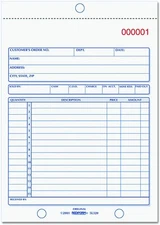 Sales Order Book, Carbonless, 2 Part, 5.5 x 7.875 Inches, 50 Forms (5L320)