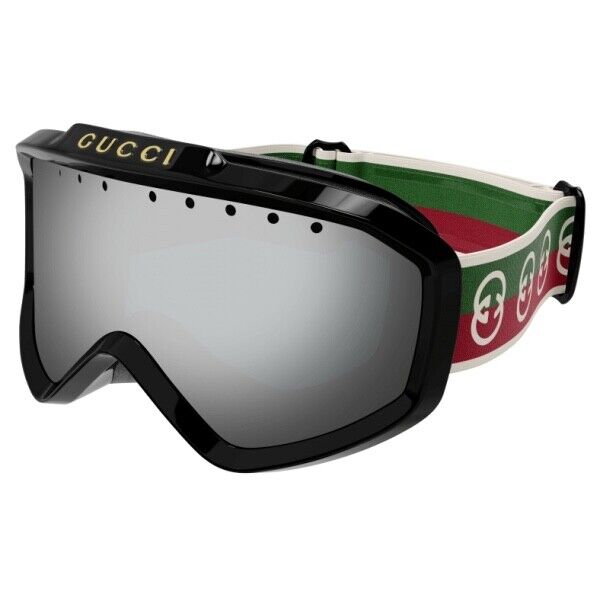 Gucci GG1210S 1210S 001 Goggles Ski Mask Black Green Silver Gucci GG1210S 1210S 001 Goggles Ski Mask Black Green Silver