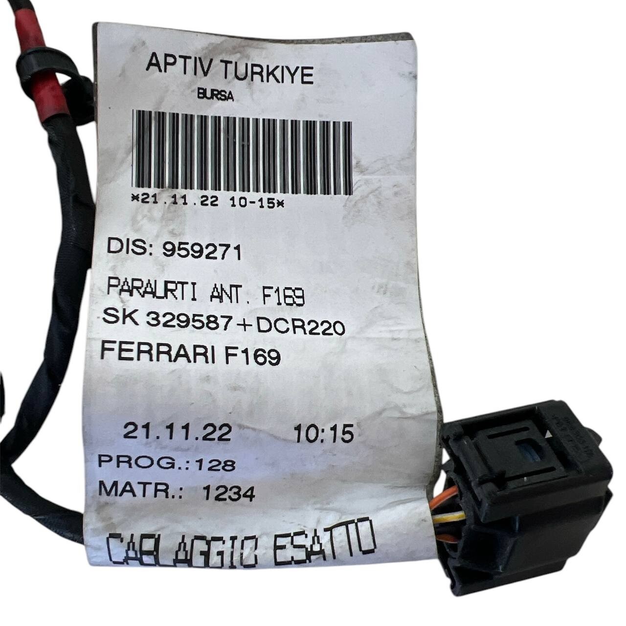 2020 2021 2022 2023-2025 FERRARI F169 ROMA FRONT BUMPER CABLE WIRING HARNESS