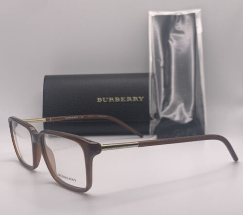 NEW Authentic BURBERRY frames/men B2173-3469 BROWN/Gold/Textured Arms 53-17-140 - Picture 1 of 8