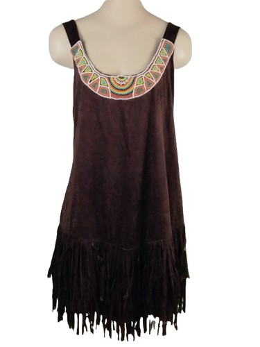 brown native american dress Brown Tassels Style Native Cloak