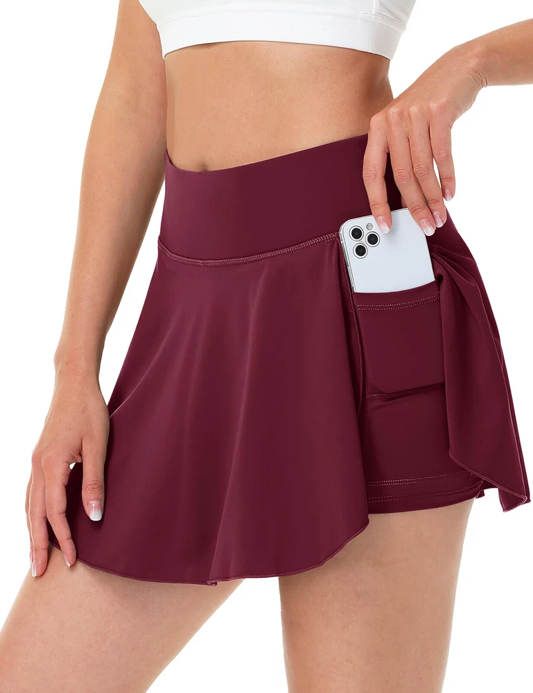 Womens Tennis Skirt Pleated Golf Skirts With Pocket High Waisted Athletic Skorts