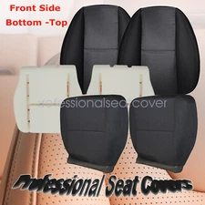Front Cloth Seat Cover Black &Foam For 2007-2014 Chevy Silverado GMC Sierra 1500