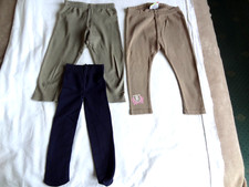 2 Leggins für Baby/Kind +Gr.80 - 86 +1 Strumpfhose Gr. 74  Blau/olivfarben/beige