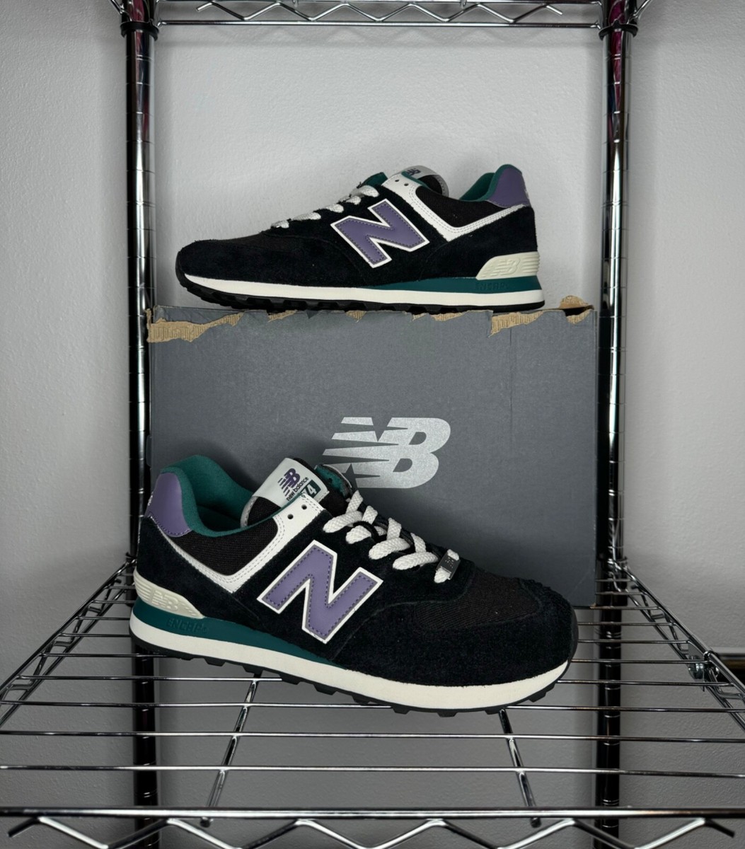 Men's - New Balance 574 'Black Purple Teal' U574LV2 | eBay