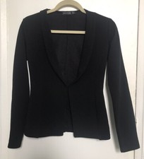 Pretty Little Thing Women's Black Open Front Dress Blazer Size 4