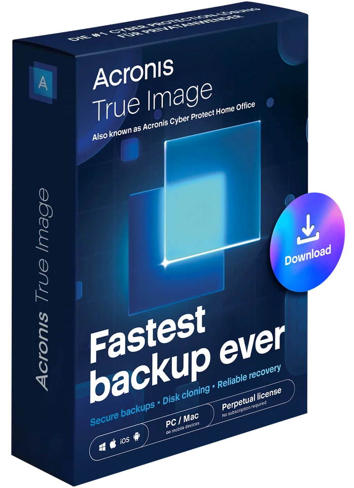 Acronis True Image 2025| 1 Gerät|NEU – Dauerlizenz|🚀 Key schnell per eMail|ESD