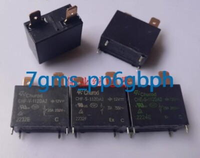 2 Pezzi Relè Di Potenza Churod CHF-S-112DA2 12VDC 20A 4 Pin - NUOVI Originali