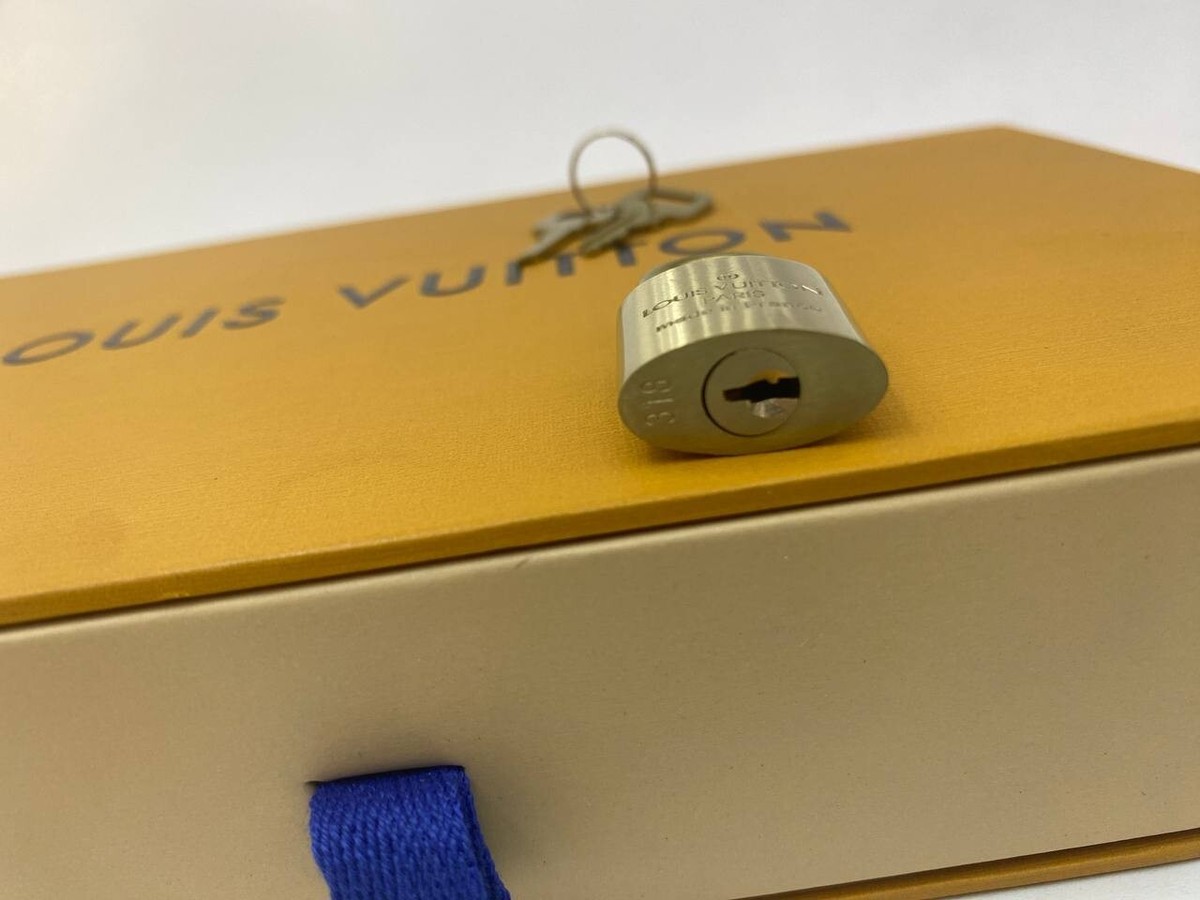 Louis Vuitton PadLock Lock 2 Key Brass Gold Number 318 | eBay