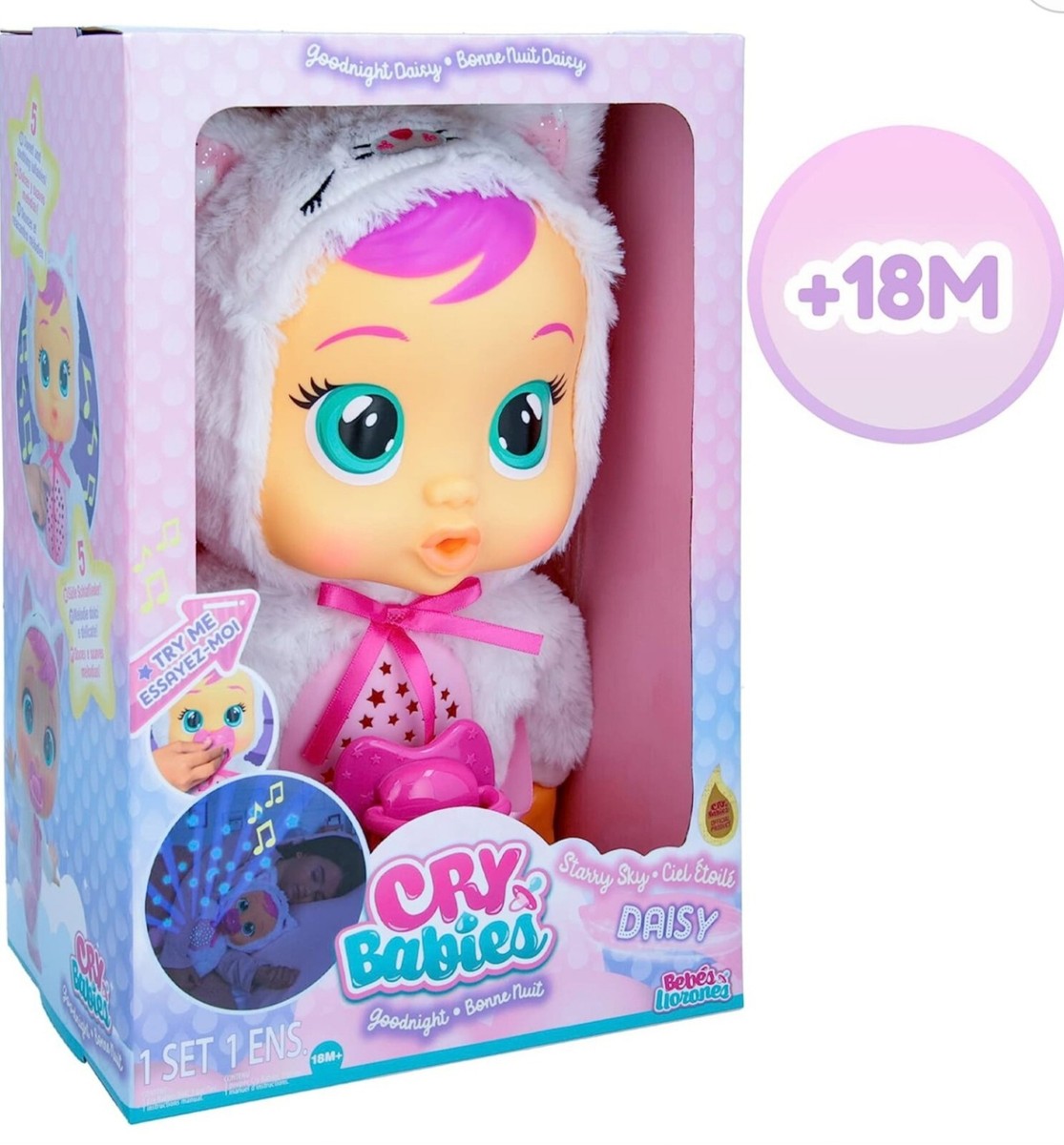 Cry Babies Goodnight Doll.12 inch.Plays 5 lullabies and night