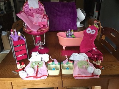 Our Generation 18  Doll Spa Day Bathtub Salon Chair Beauty Set, American Girl