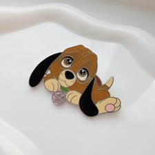Disneyland Paris Disney Pin Copper Fox & Hound Minis Pin Big Head DLP Collar