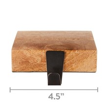 Holiday Time Stocking Holder Mango Wood Black Hook Xmas