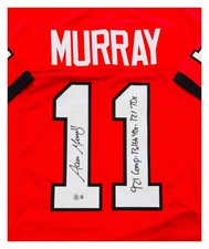 Aaron Murray autographed Georgia Red custom jersey w/ insc Beckett COA