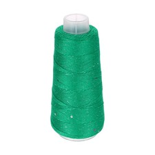Cotton Silk Yarn Cotton Silk Blend Sparkly Yarn with Sequins, 50g Dark Green 