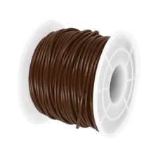 22Yard Round Leather Cord for Jewelry Making 1.5mm Leather String Light Brown