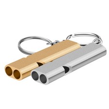 2X 120db Outdoor Emergency Survival SOS Whistle Aluminum Camping Hiking Keychain