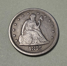 1875 S Twenty Cent VG+