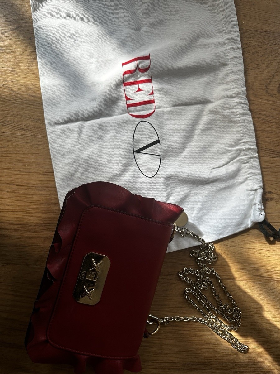 Red Valentino Rock Ruffle Bag Red