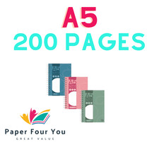 Image of A4 / A5 / Premium Spiral Bound Notebook / 200 Pages / Work / School / Office