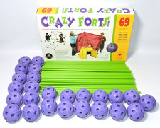Crazy Forts 69 pièces intérieur extérieur construction jeu tente bricolage 100 % COMPLET