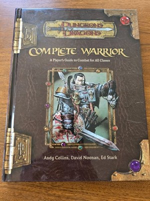 D&D Complete Warrior SIGNED 3.0 3.5 3rd Edition WoTC Dungeons & Dragons