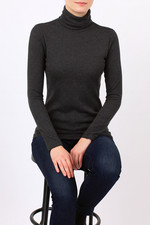Women's Long Sleeve Turtle Neck Top Slim Fit ladies Polo high Neck Chic Style