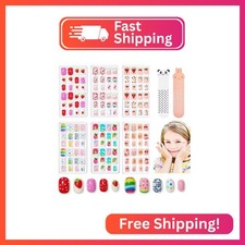 Modelones Press on Nails for Kids 144Pcs 6 Pack Children Acrylic Fake Nails Pre-
