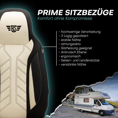 Fundas de asiento de autocaravana adecuadas para BLUEBIRD | HERM | 12 colores - Imagen 76 de 133