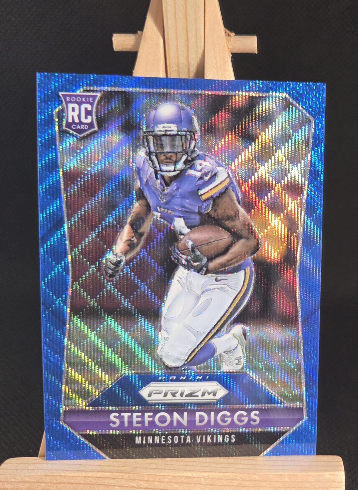 2015 Panini Prizm - Rookies Stefon Diggs #285 Blue Wave Prizm /150 (RC)