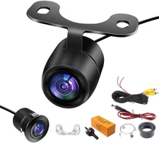 HD Wide Angle Automatic CMOS Car Rear Front Side View Reverse Backup Black 