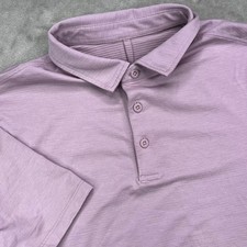 Lululemon Evolution Polo Shirt Mens Small Purple Short Sleeve Breathable