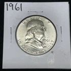 1961 Franklin Half Dollar Uncirculated Silver 50c Coin