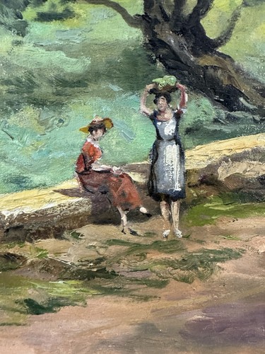Charles Pierre BERNARD (1882-1961) huile : deux femmes au repos Impressionnisme - Photo 4/20